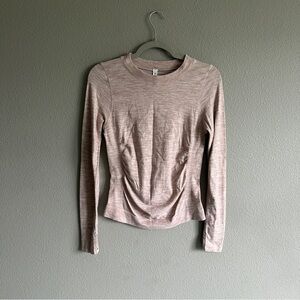 Athleta Long Sleeve Tee - Light Pink Ascent foresthill top